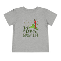 Never Grow Up Bella Canvas Toddler Short Sleeve Tee
