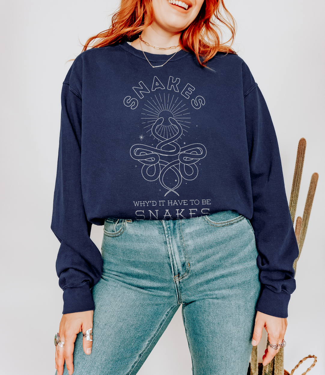 Why'd It Have To Be Snakes Comfort Colors Unisex Garment-Dyed Sweatshirt