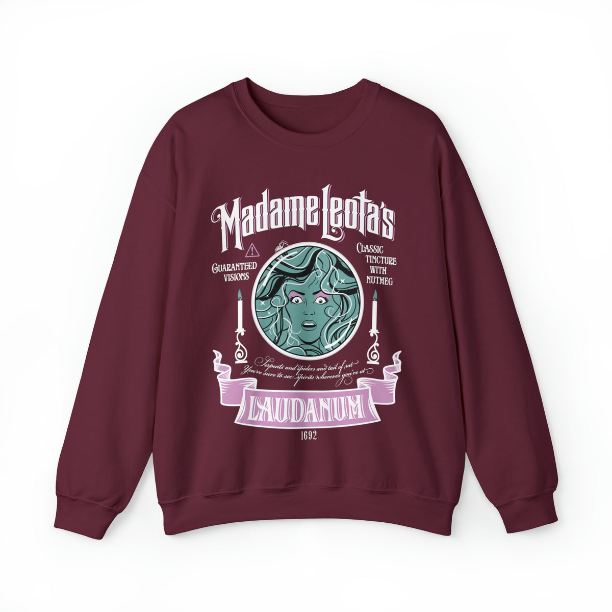 Madame Leota’s Laudanum Teal Gildan Unisex Heavy Blend™ Crewneck Sweatshirt