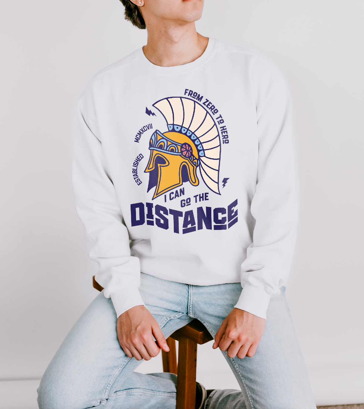 I Can Go The Distance Unisex Lightweight Comfort Colors Crewneck Sweatshirt