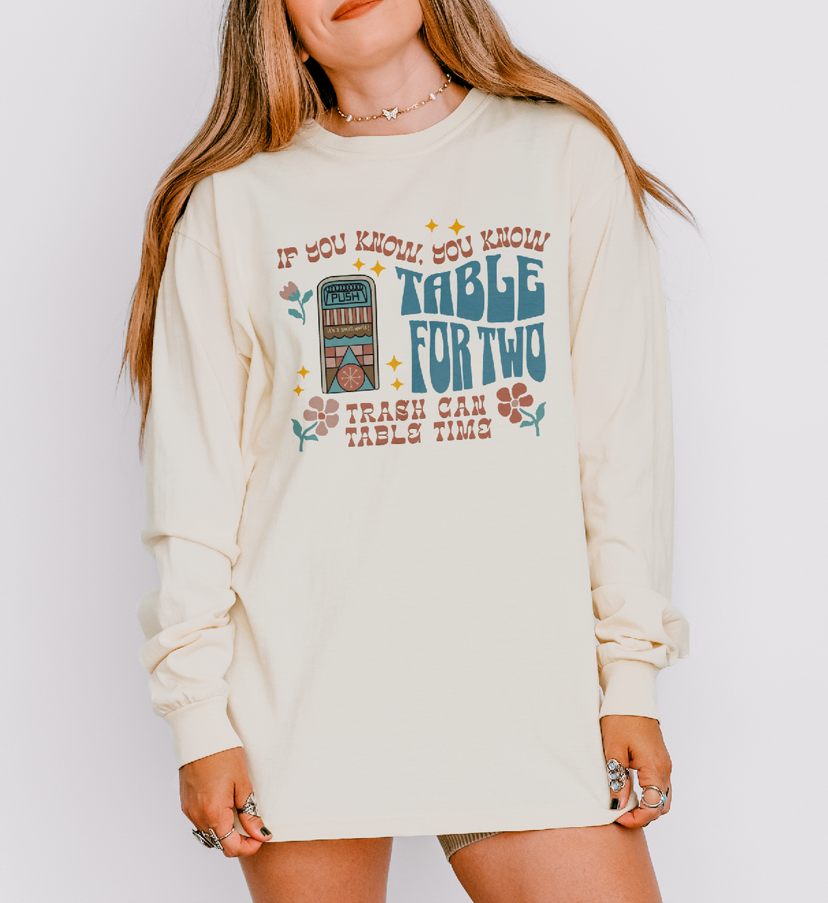 Table For Two Comfort Colors Unisex Garment-dyed Long Sleeve T-Shirt