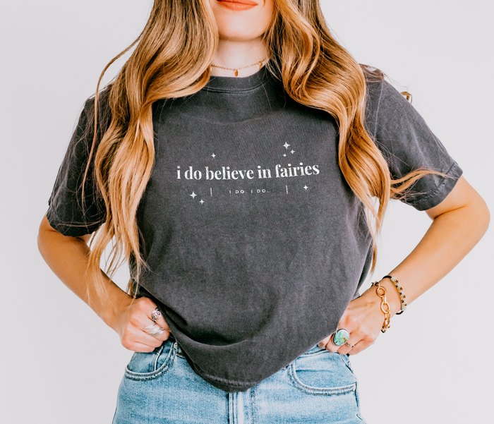 I Do Believe in Fairies Comfort Colors Women's Boxy Tee