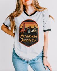 Parkbound Vintage Ringer Tee — The Triple Mountain Badge