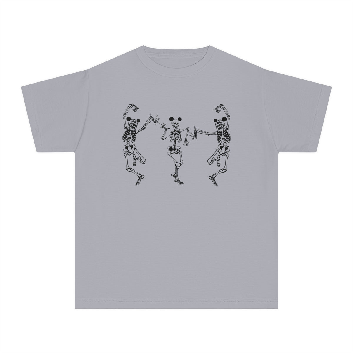 Dancing Skeletons with Ears Comfort Colors Youth Midweight Tee