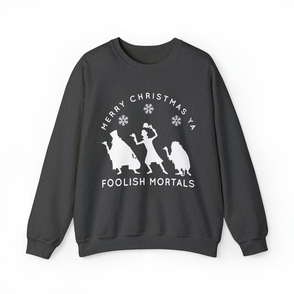 Merry Christmas Ya Foolish Mortals Gildan Unisex Heavy Blend™ Crewneck Sweatshirt