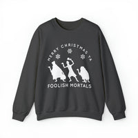 Merry Christmas Ya Foolish Mortals Gildan Unisex Heavy Blend™ Crewneck Sweatshirt
