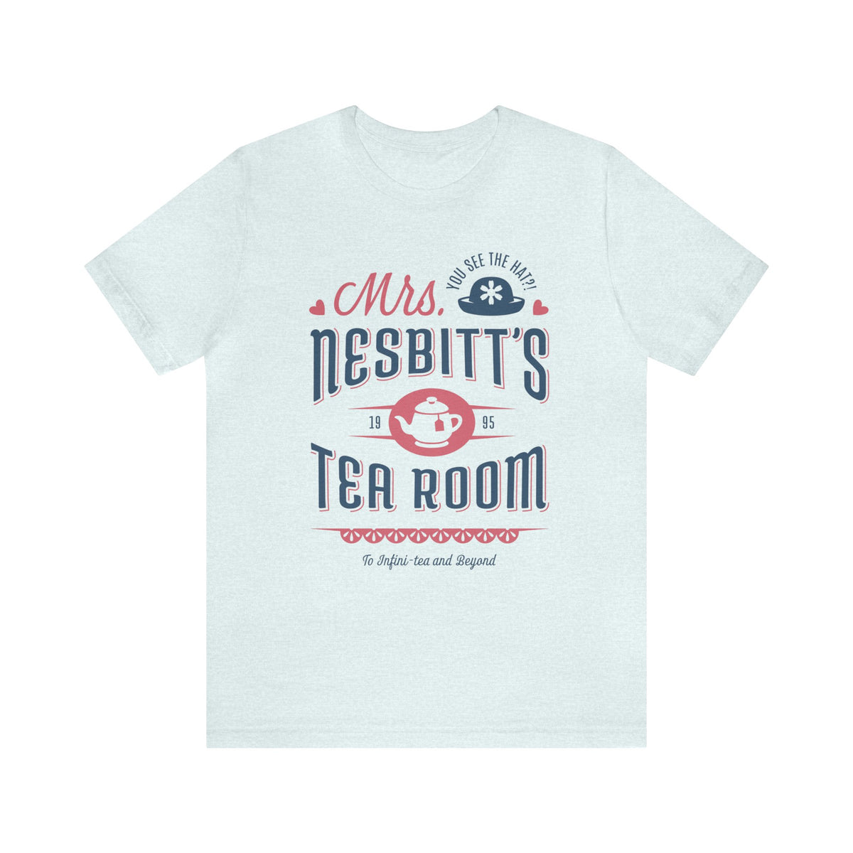 Mrs. Nesbitt’s Tea House Mint & Lavender Bella Canvas Unisex Jersey Short Sleeve Tee