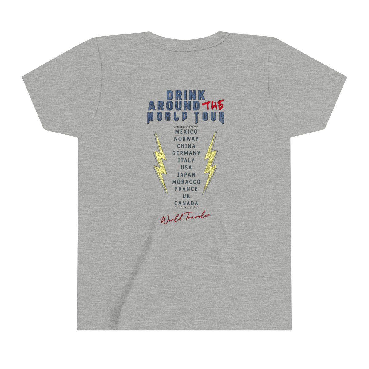 Drink Around The World Tour Bella Canvas Youth Short Sleeve Tee