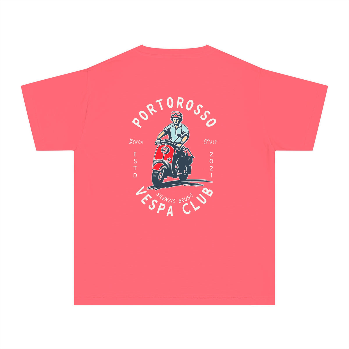 Portorosso Vespa Club Comfort Colors Youth Midweight Tee