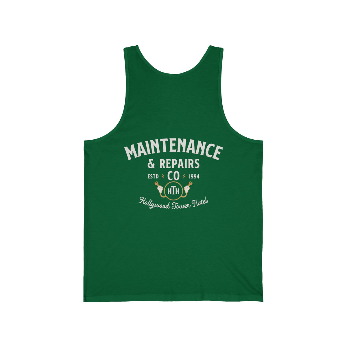 Hollywood Tower Hotel Maintenance & Repairs Bella Canvas Unisex Jersey Tank