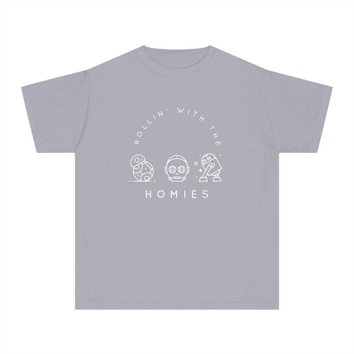 Rollin’ With The Homies Comfort Colors Youth Midweight Tee