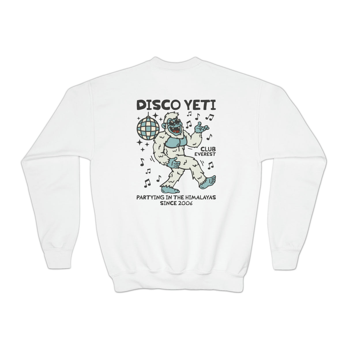 Disco Yeti Gildan Youth Crewneck Sweatshirt