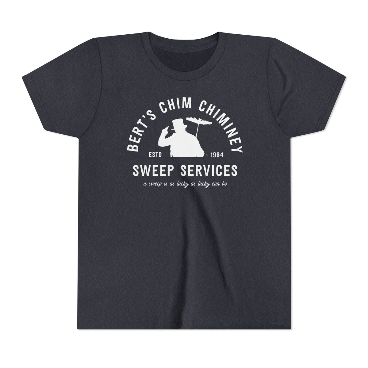 Bert’s Chim Chiminey Sweep Services Bella Canvas Youth Short Sleeve Tee