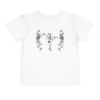 Dancing Skeletons with Ears Bella Canvas Toddler Short Sleeve Tee