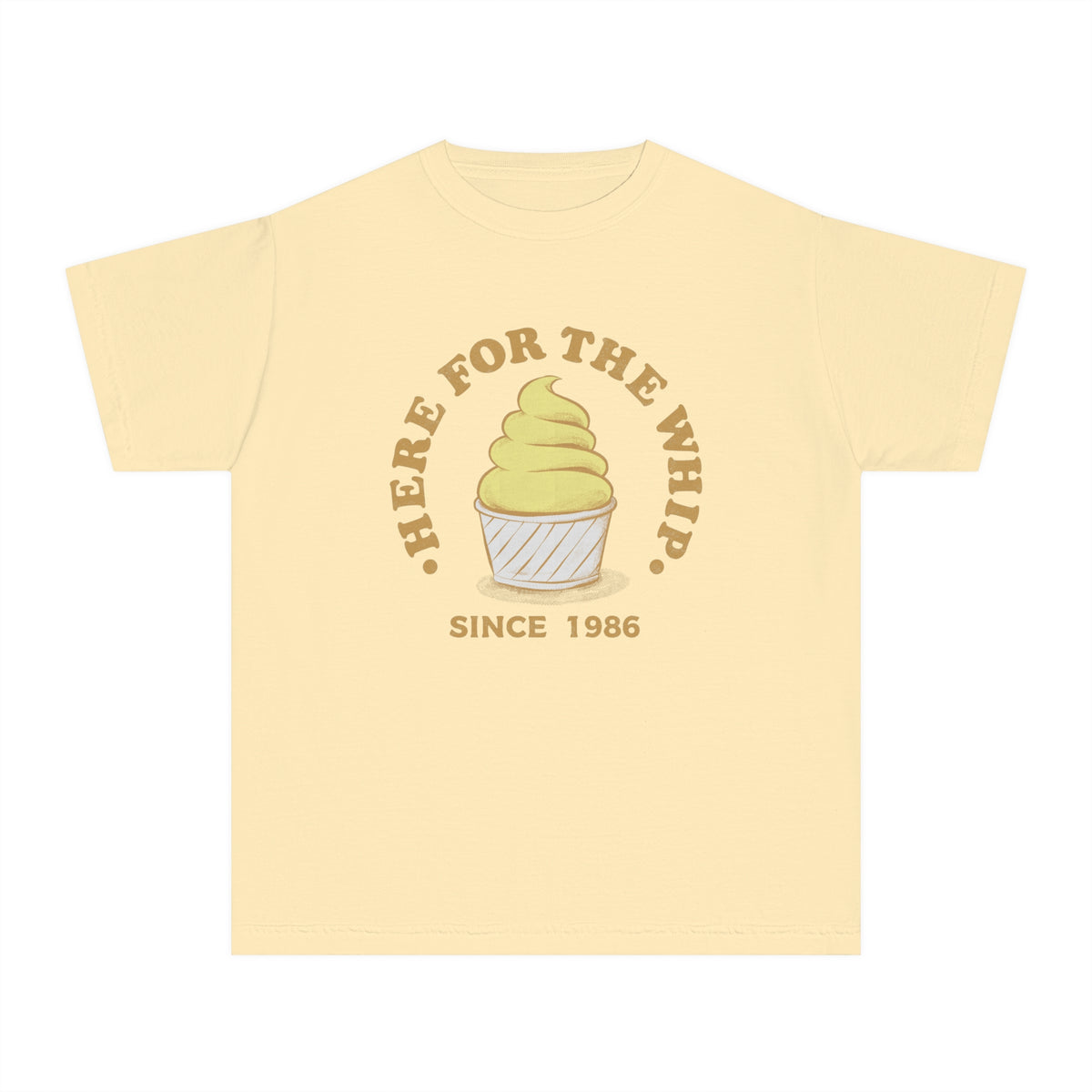 Here For The Whip Comfort Colors Youth Midweight Tee