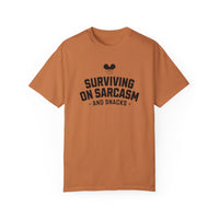 Surviving on Sarcasm and Snacks Comfort Colors Unisex Garment-Dyed T-shirt