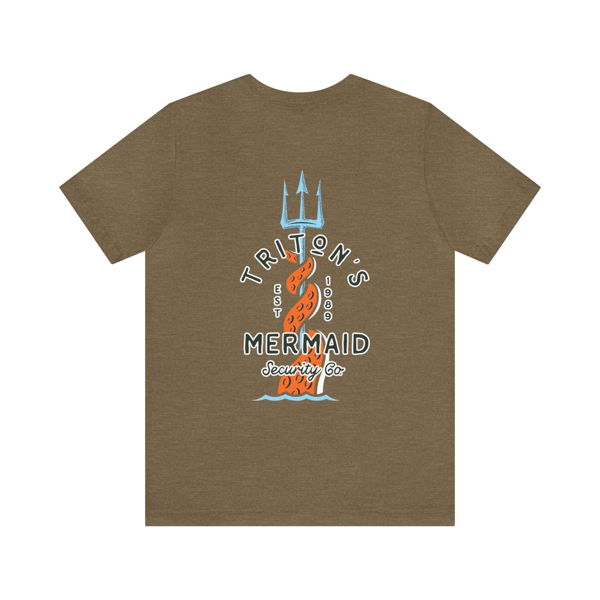 Triton's Mermaid Security Bella Canvas Unisex Jersey Short Sleeve Tee