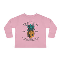 Yo Ho Pirates Life For Me Rabbit Skins Toddler Long Sleeve Tee