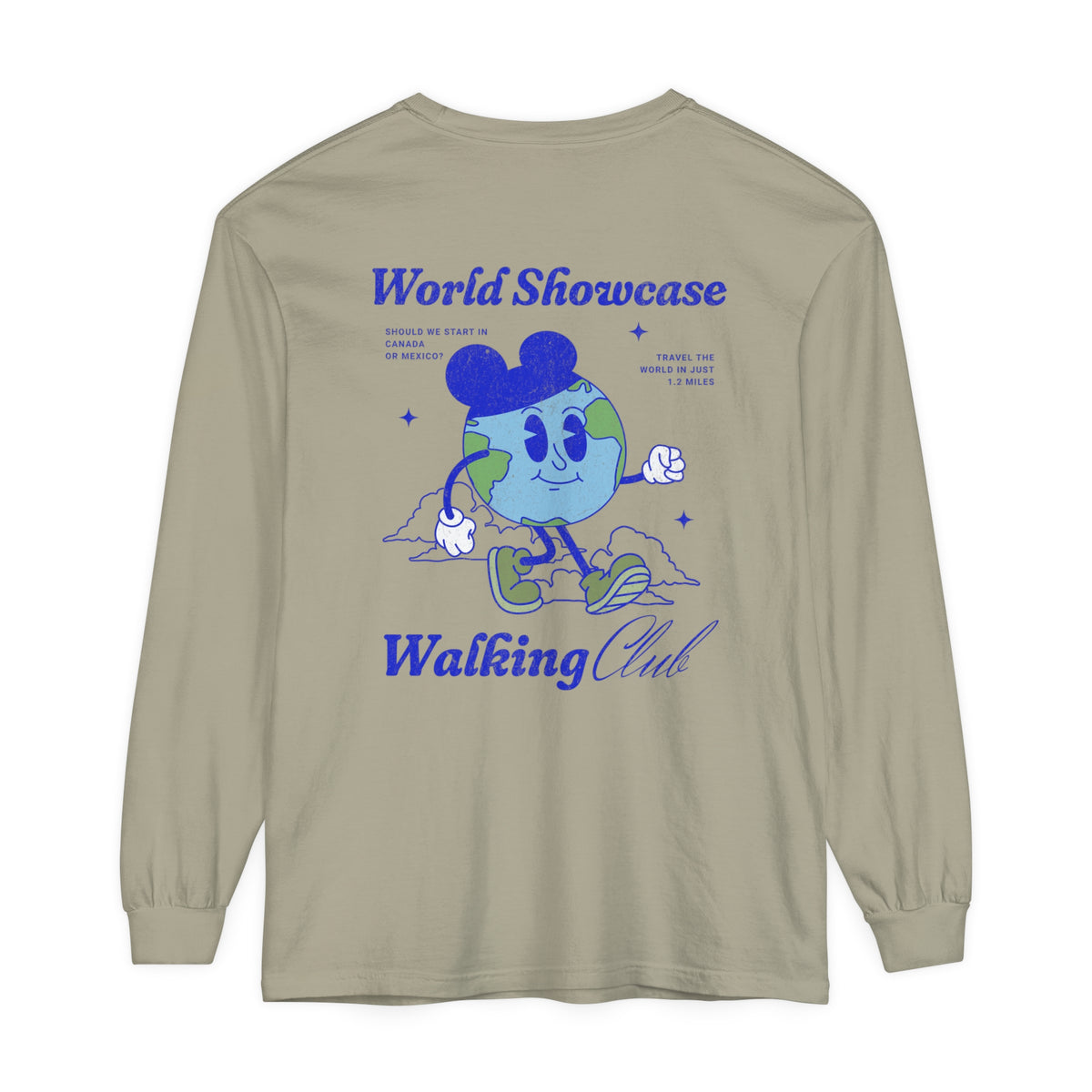 World Showcase Walking Club Comfort Colors Unisex Garment-dyed Long Sleeve T-Shirt