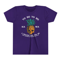 Yo Ho Pirates Life For Me Bella Canvas Youth Short Sleeve Tee