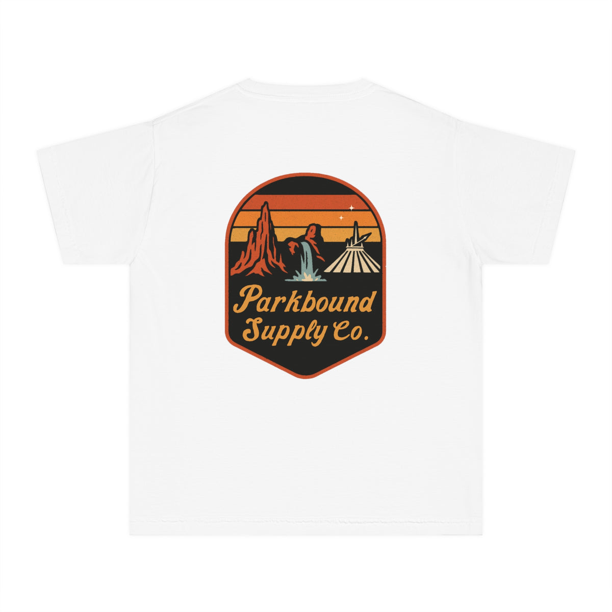 The Triple Mountain Badge — Parkbound Supply Co. Comfort Colors Youth Midweight Tee