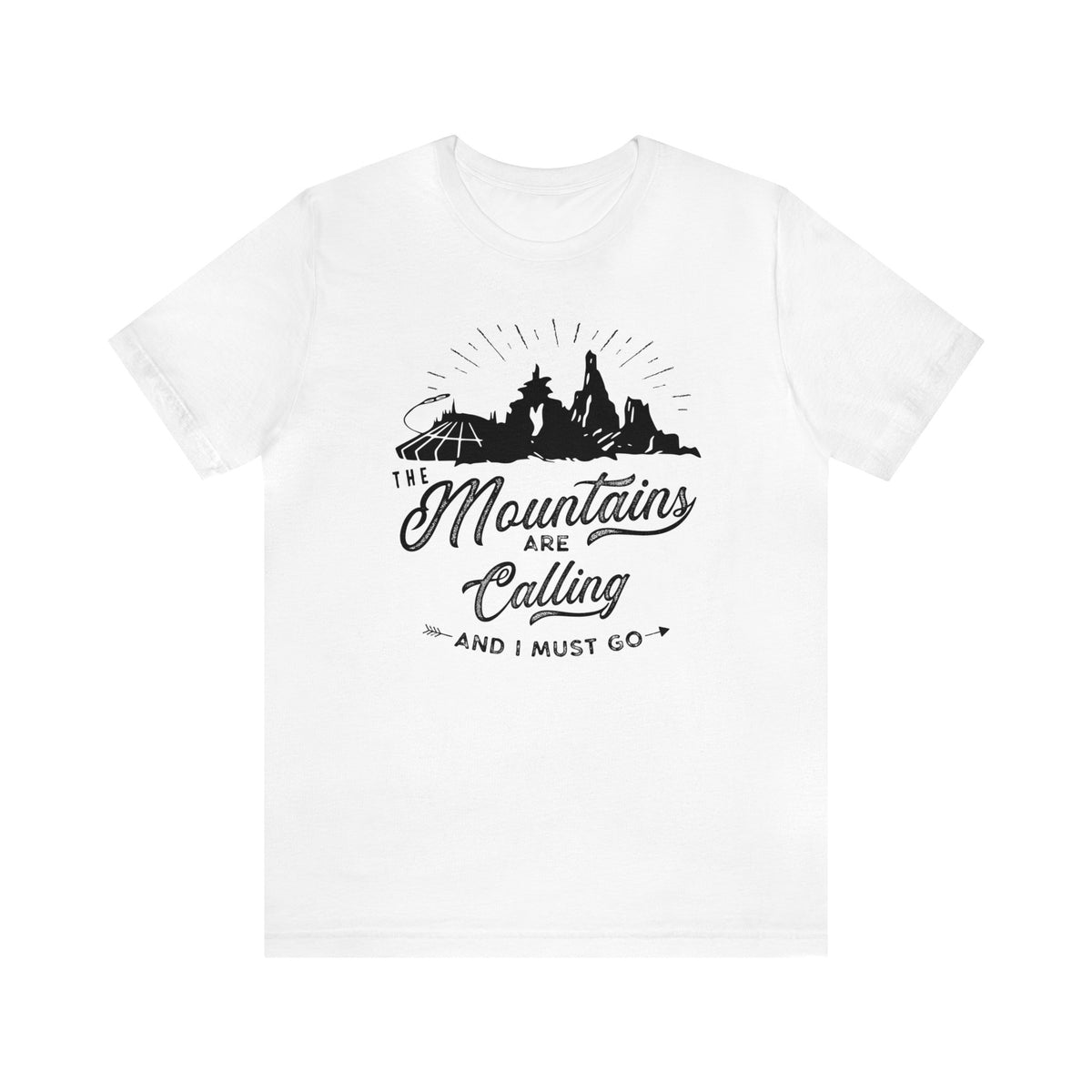 The Mountains Are Calling Bella Canvas Unisex Jersey Short Sleeve Tee