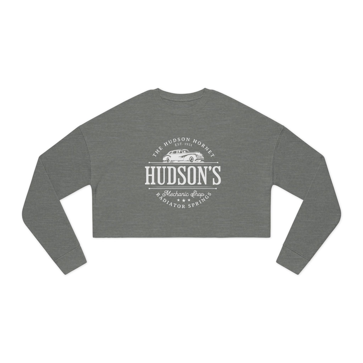 Hudson's Mechanic Shop Women's Bella Canvas Cropped Sweatshirt