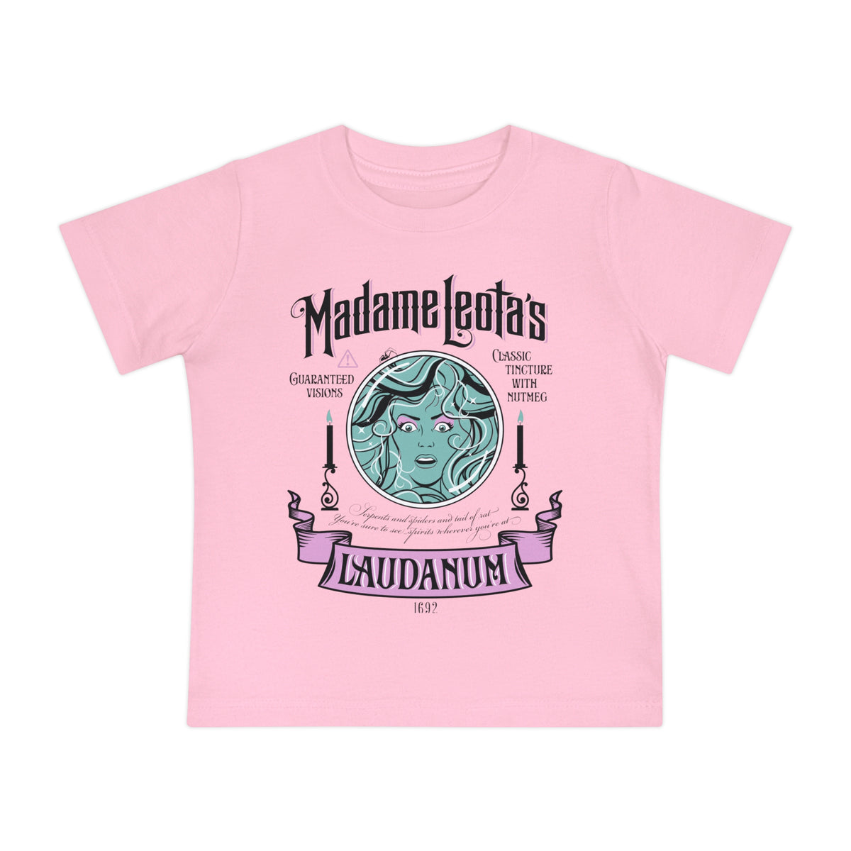 Madame Leota’s Laudanum Teal Bella Canvas Baby Short Sleeve T-Shirt