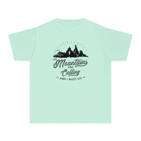 The Mountains Are Calling Comfort Colors Youth Midweight Tee