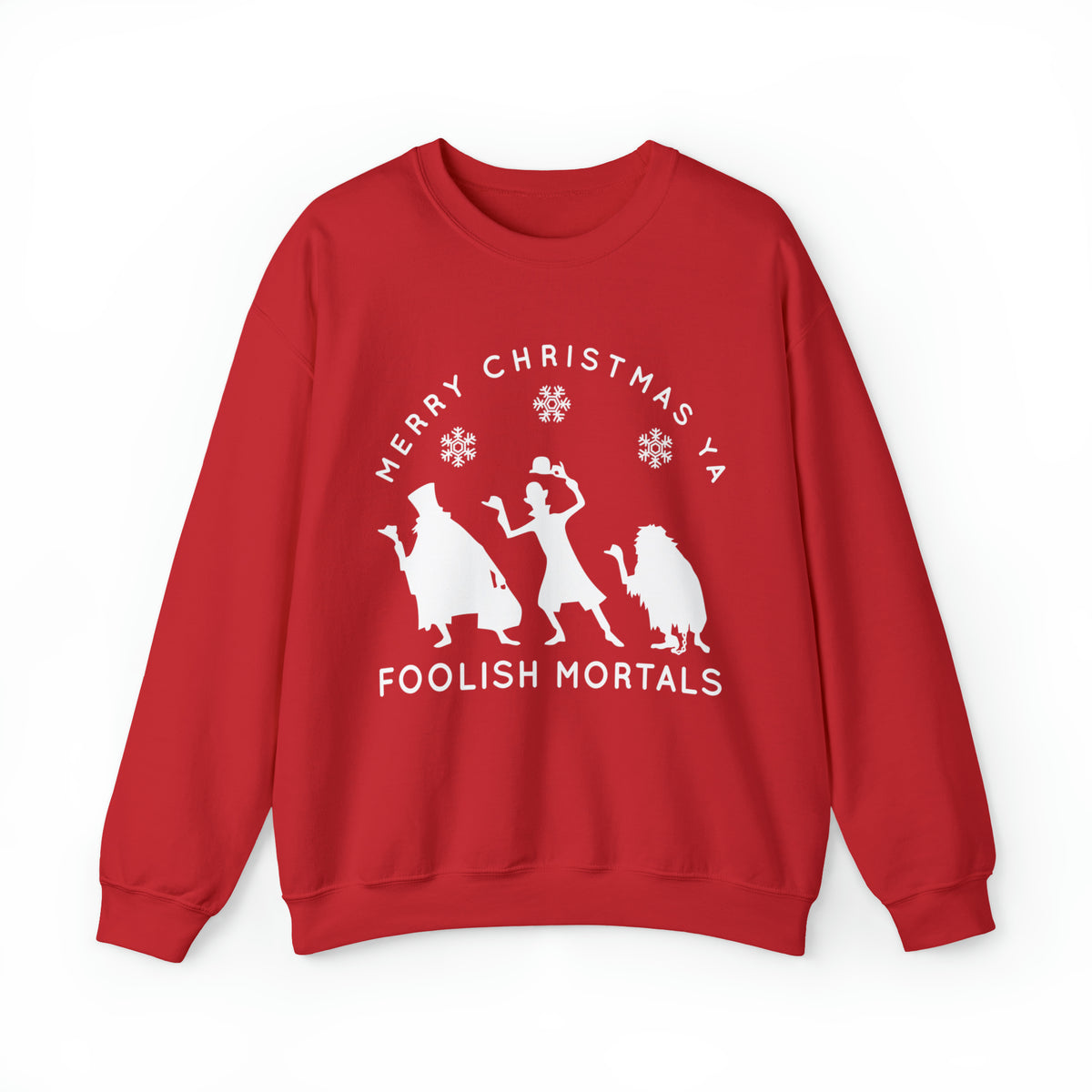 Merry Christmas Ya Foolish Mortals Gildan Unisex Heavy Blend™ Crewneck Sweatshirt