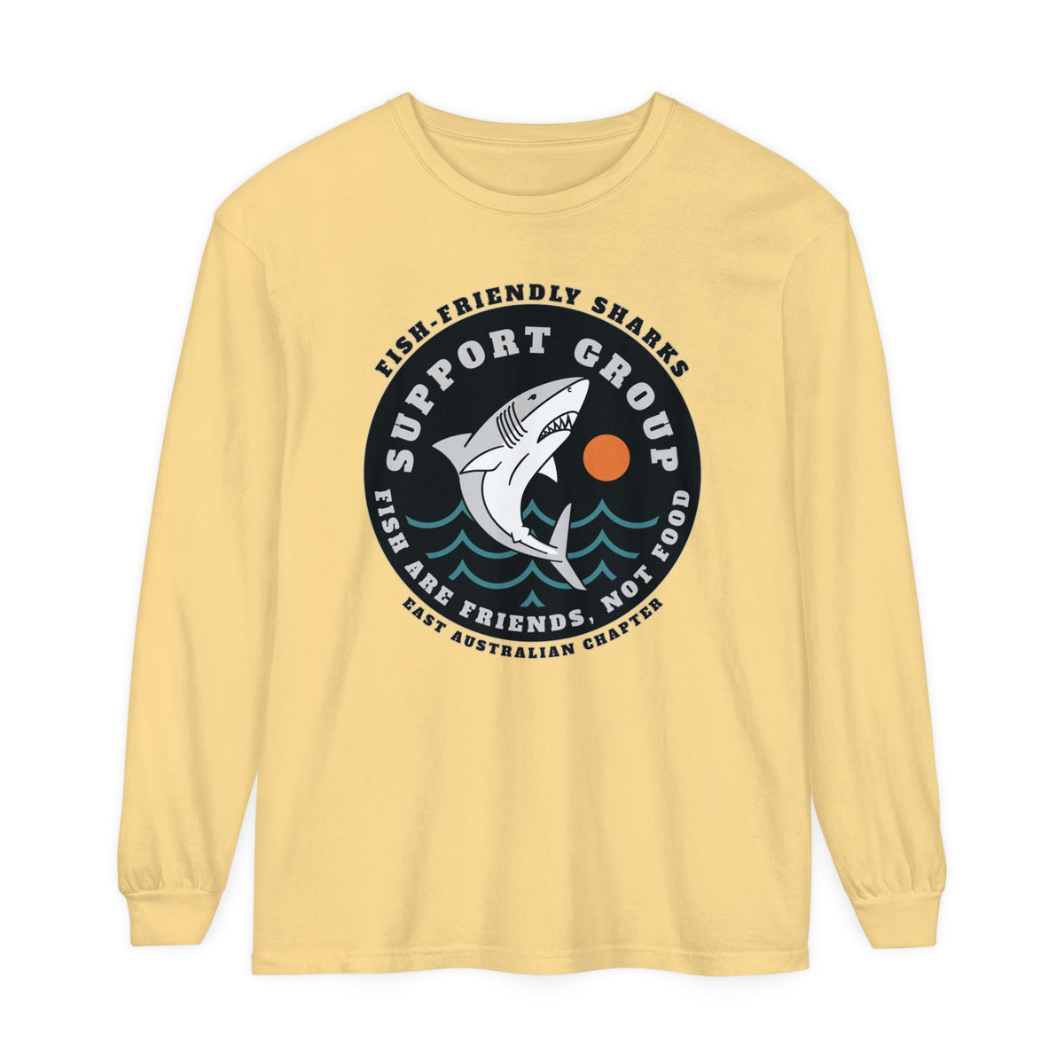 Friendly Shark Support Group Comfort Colors Unisex Garment-dyed Long Sleeve T-Shirt