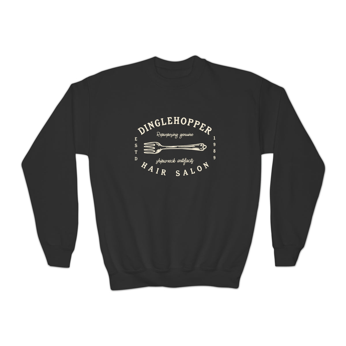Dinglehopper Hair Salon Gildan Youth Crewneck Sweatshirt