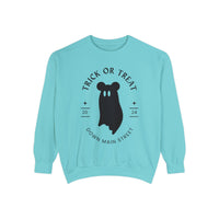 Trick or Treat Down Main Street Comfort Colors Unisex Garment-Dyed Sweatshirt