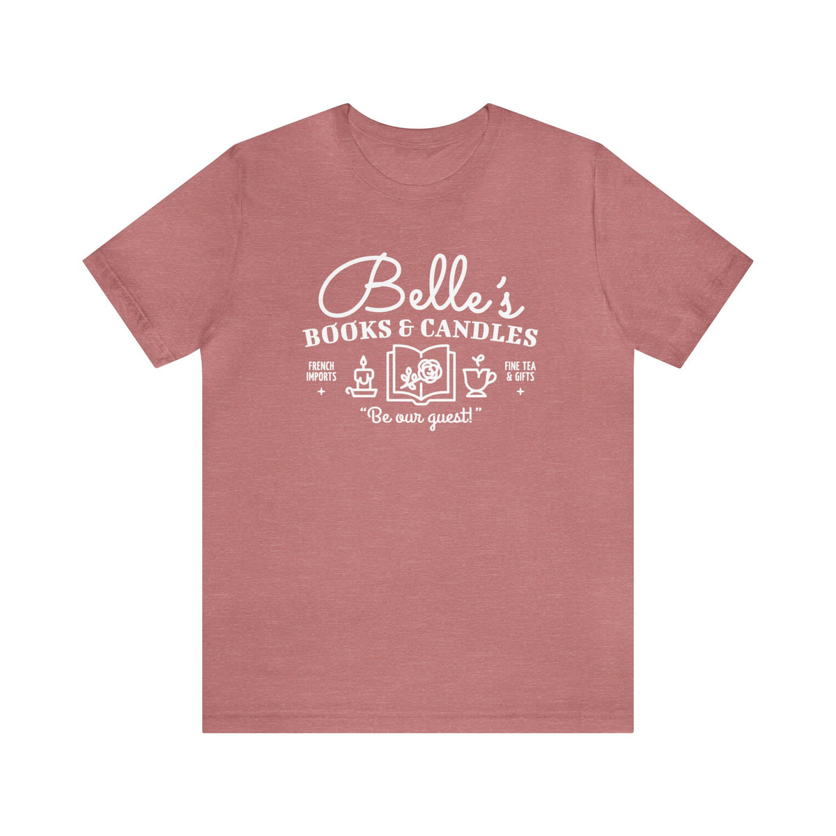 Belle’s Books & Candles Bella Canvas Unisex Jersey Short Sleeve Tee