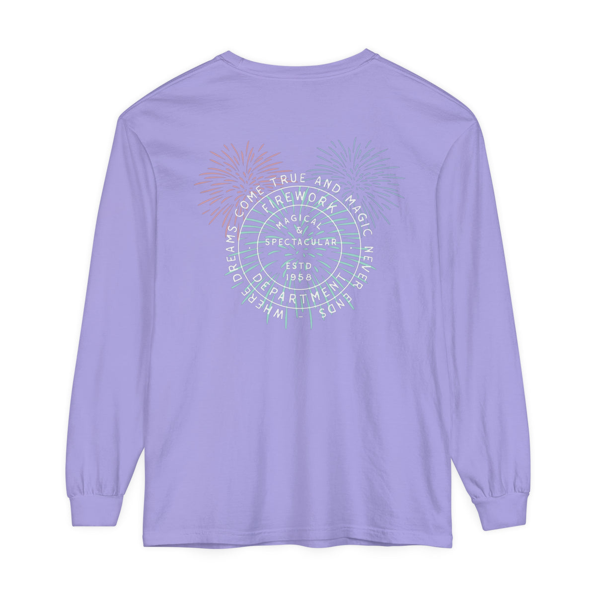 Firework Department Comfort Colors Unisex Garment-dyed Long Sleeve T-Shirt