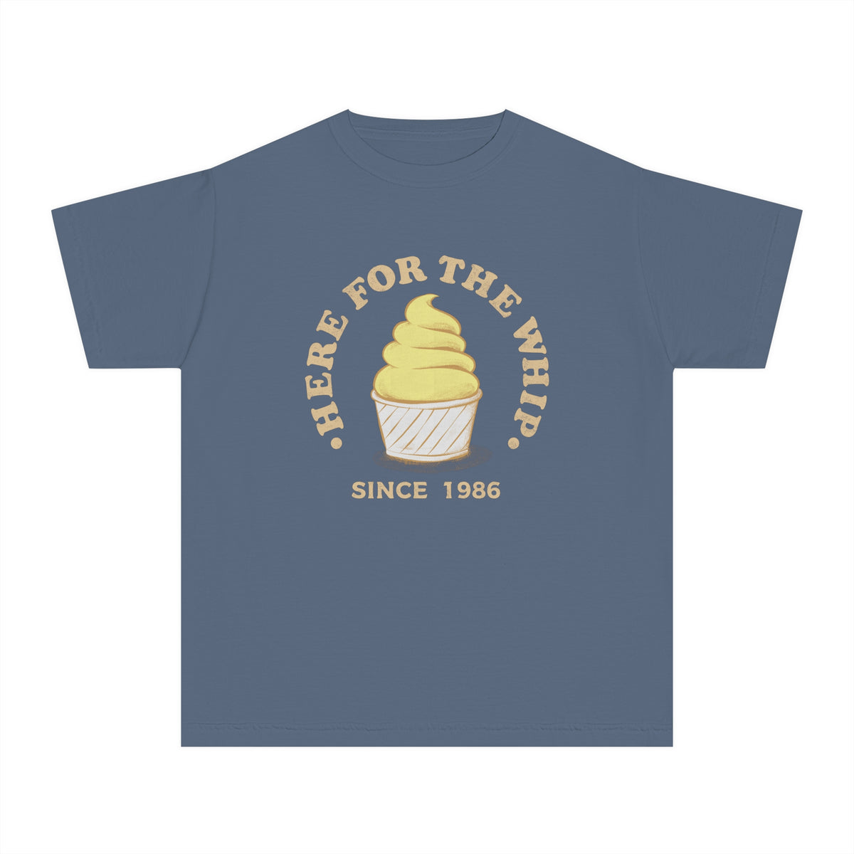 Here For The Whip Comfort Colors Youth Midweight Tee