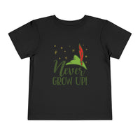 Never Grow Up Bella Canvas Toddler Short Sleeve Tee