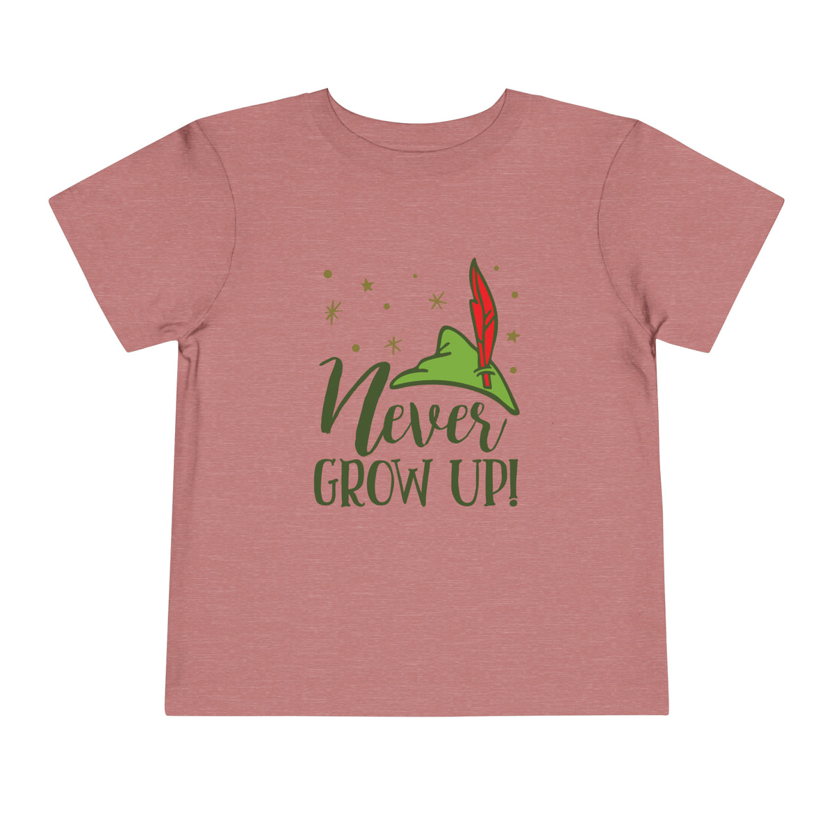 Never Grow Up Bella Canvas Toddler Short Sleeve Tee