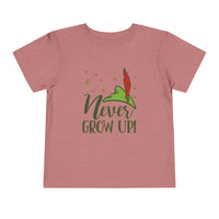 Never Grow Up Bella Canvas Toddler Short Sleeve Tee