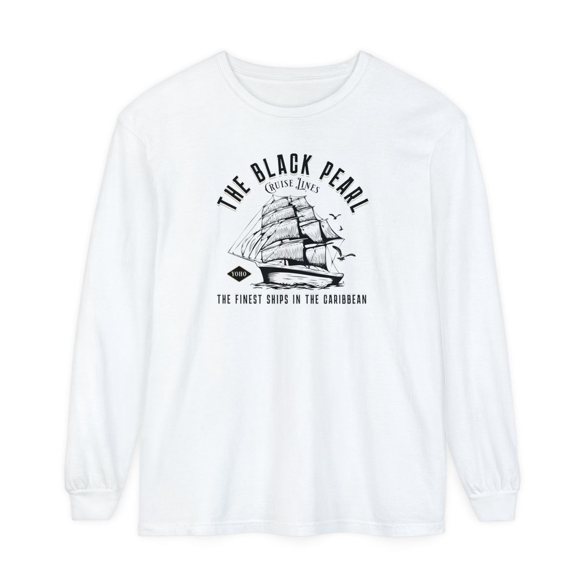 Black Pearl Cruise Lines Comfort Colors Unisex Garment-dyed Long Sleeve T-Shirt