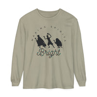 Making Spirits Bright Comfort Colors Unisex Garment-dyed Long Sleeve T-Shirt
