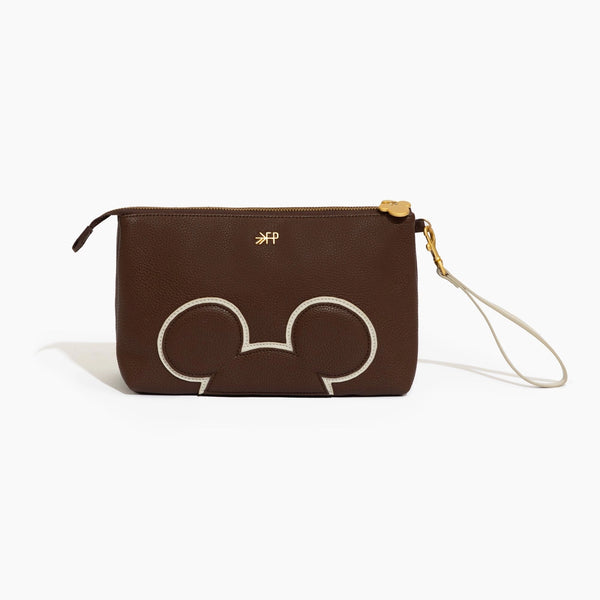 Disney Mocha Mickey Mouse Zip Pouch