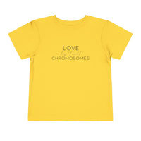 Love Doesn't Count Chromosomes Bella Canvas Toddler Short Sleeve Tee