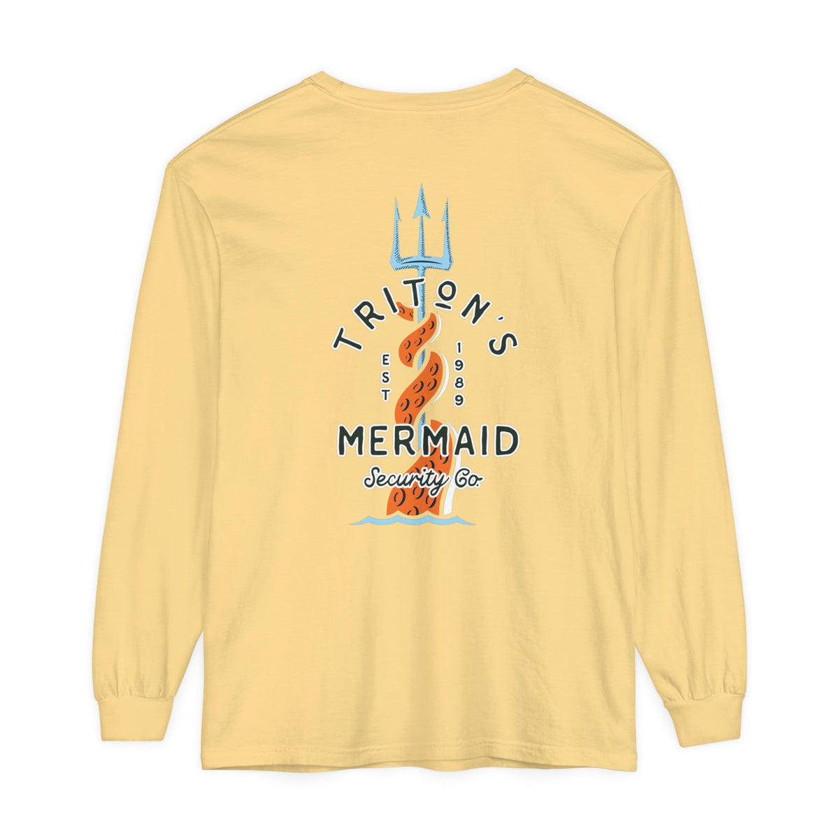 Triton's Mermaid Security Comfort Colors Unisex Garment-dyed Long Sleeve T-Shirt
