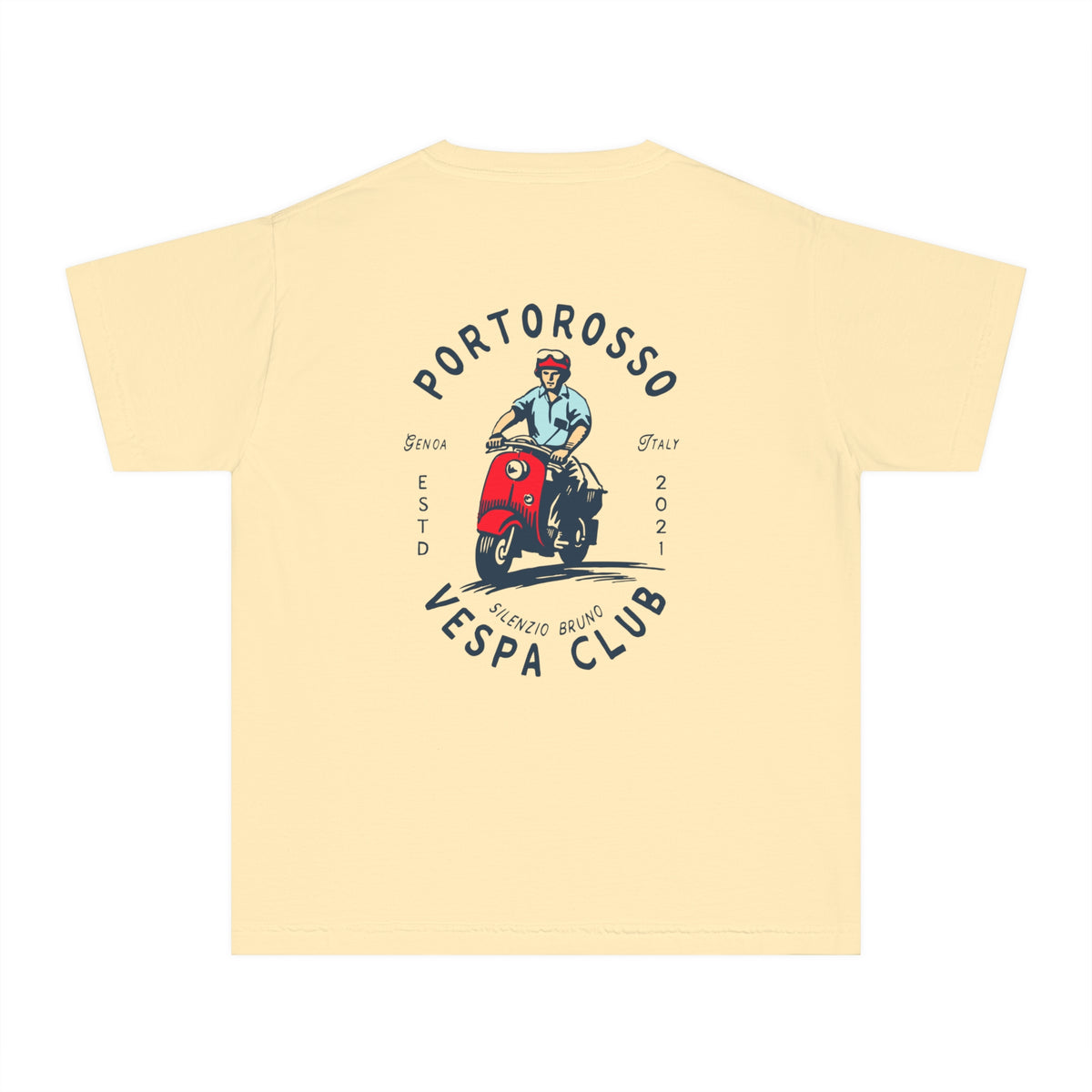 Portorosso Vespa Club Comfort Colors Youth Midweight Tee
