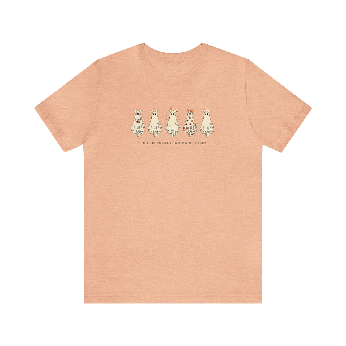 Trick or Treat Down Main Street Unisex Jersey Short Sleeve Tee
