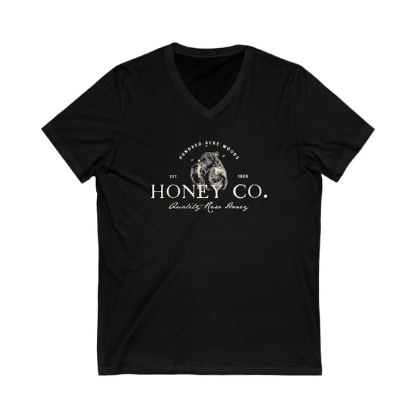 Hundred Acre Woods Honey Co. Bella Canvas Unisex Jersey Short Sleeve V-Neck Tee