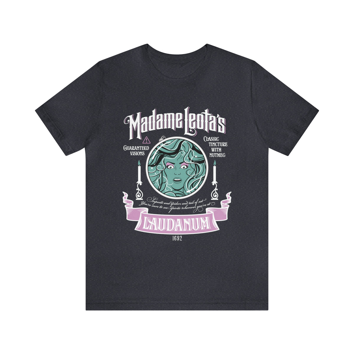 Madame Leota’s Laudanum Teal Bella Canvas Unisex Jersey Short Sleeve Tee