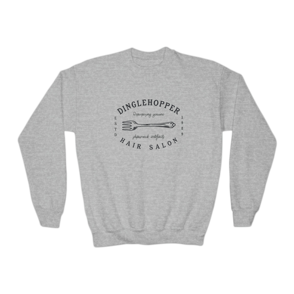 Dinglehopper Hair Salon Gildan Youth Crewneck Sweatshirt