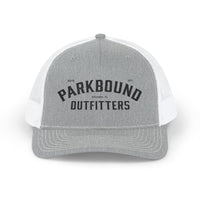 Parkbound Outfitters Snapback Trucker Cap - Stylish Gray & White Hat for Outdoor Adventures